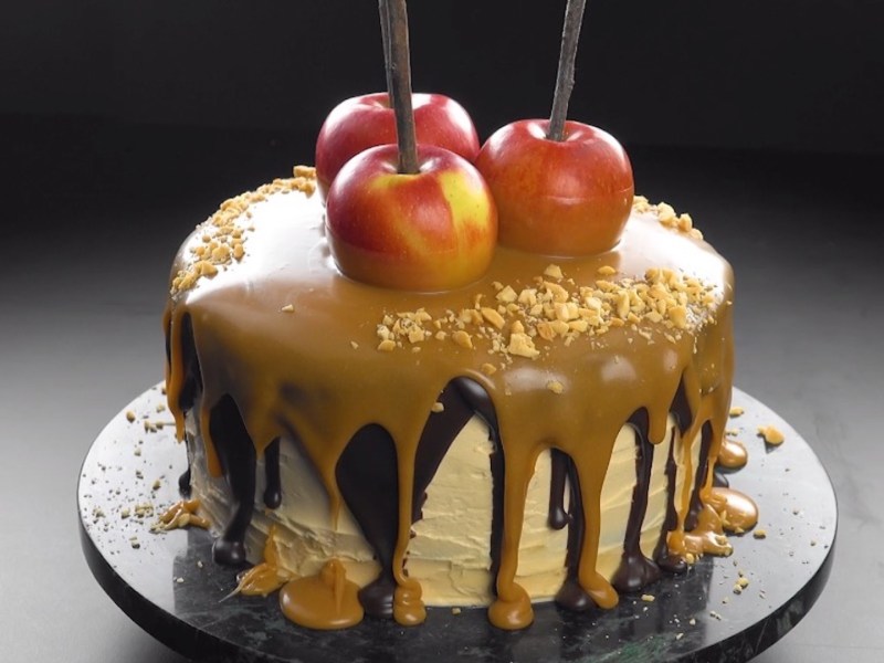 Pastel de manzana con caramelo salado: una delicia de carnaval mejorada