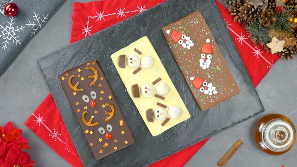 Chocolates de Navidad caseros