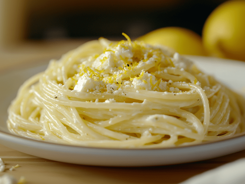 Pasta rápida con feta y limón: ideal para cualquier ocasión