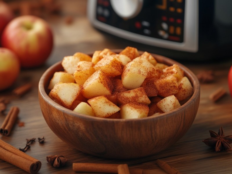 Manzanas en la freidora de aire: irresistibles y fáciles