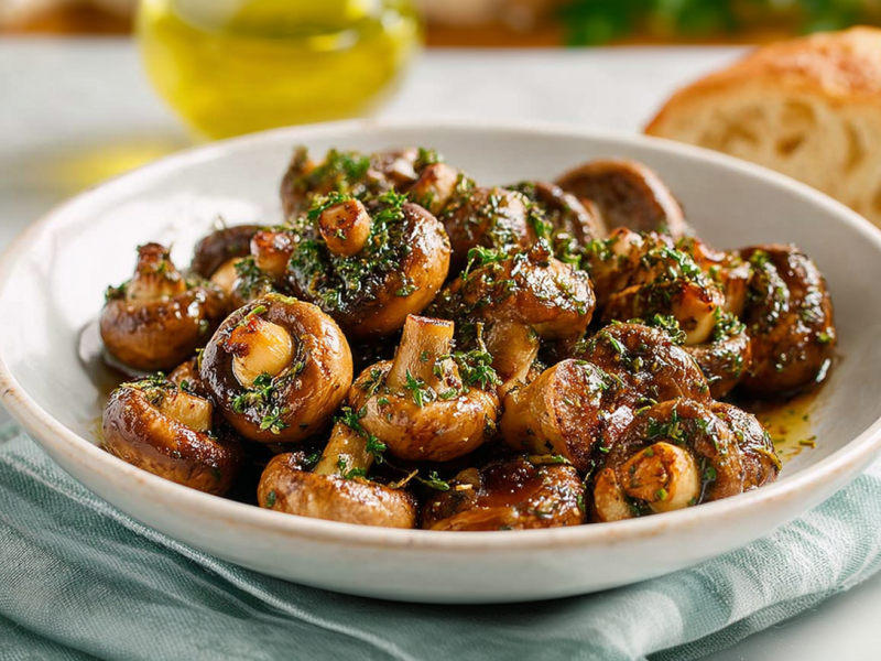 Tan simples y tan deliciosos: champiñones al balsámico en la freidora de aire