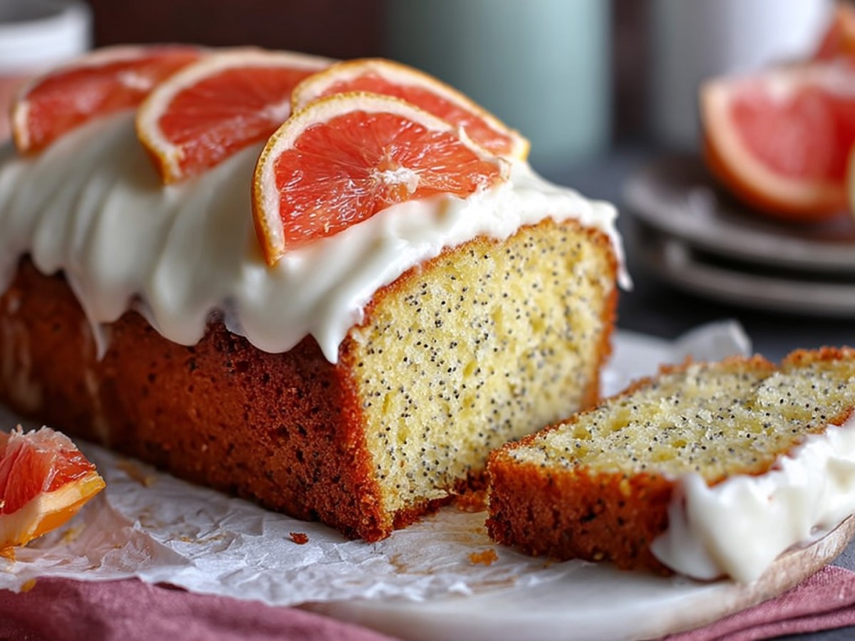 Semillas de amapola, toronja y chocolate blanco: un pastel refrescante y diferente