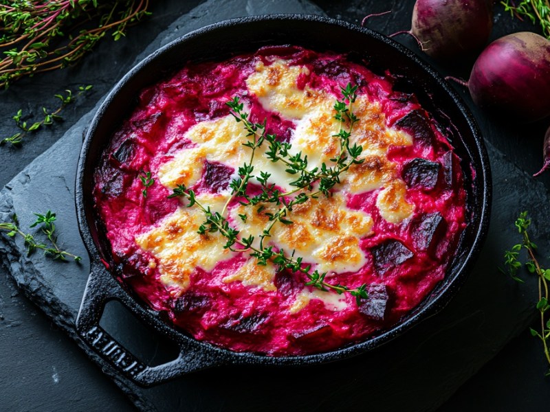 Delicia mediterránea: gratinado de remolacha con queso de cabra